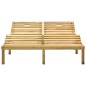 vidaXL Tumbona doble y cojines verde brillante madera pino impregnada