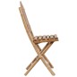 vidaXL Set de comedor exterior plegable 5 piezas con cojines bambú vidaXL Set de comedor exterior plegable 5 piezas con cojines bambú
