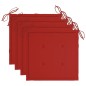 vidaXL Set de comedor exterior plegable 5 piezas con cojines bambú vidaXL Set de comedor exterior plegable 5 piezas con cojines bambú