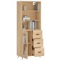 vidaXL Aparador alto madera contrachapada color roble 69,5x34x180 cm vidaXL Aparador alto madera contrachapada color roble 69,5x34x180 cm