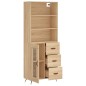 vidaXL Aparador alto madera contrachapada color roble 69,5x34x180 cm vidaXL Aparador alto madera contrachapada color roble 69,5x34x180 cm