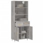 vidaXL Aparador alto madera contrachapada gris sonoma 69,5x34x180 cm vidaXL Aparador alto madera contrachapada gris sonoma 69,5x34x180 cm