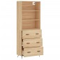 vidaXL Aparador alto madera contrachapada color roble 69,5x34x180 cm vidaXL Aparador alto madera contrachapada color roble 69,5x34x180 cm
