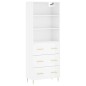 vidaXL Aparador alto madera contrachapada blanco brillo 69,5x34x180 cm vidaXL Aparador alto madera contrachapada blanco brillo 69,5x34x180 cm
