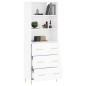 vidaXL Aparador alto madera contrachapada blanco brillo 69,5x34x180 cm vidaXL Aparador alto madera contrachapada blanco brillo 69,5x34x180 cm
