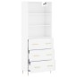 vidaXL Aparador alto madera contrachapada blanco brillo 69,5x34x180 cm vidaXL Aparador alto madera contrachapada blanco brillo 69,5x34x180 cm