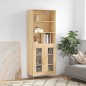 vidaXL Aparador alto madera contrachapada color roble 69,5x34x180 cm vidaXL Aparador alto madera contrachapada color roble 69,5x34x180 cm