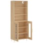 vidaXL Aparador alto madera contrachapada color roble 69,5x34x180 cm vidaXL Aparador alto madera contrachapada color roble 69,5x34x180 cm