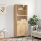 vidaXL Aparador alto madera contrachapada color roble 69,5x34x180 cm vidaXL Aparador alto madera contrachapada color roble 69,5x34x180 cm