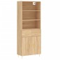 vidaXL Aparador alto madera contrachapada color roble 69,5x34x180 cm vidaXL Aparador alto madera contrachapada color roble 69,5x34x180 cm