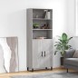 vidaXL Aparador alto madera contrachapada gris sonoma 69,5x34x180 cm vidaXL Aparador alto madera contrachapada gris sonoma 69,5x34x180 cm