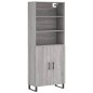 vidaXL Aparador alto madera contrachapada gris sonoma 69,5x34x180 cm vidaXL Aparador alto madera contrachapada gris sonoma 69,5x34x180 cm