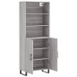 vidaXL Aparador alto madera contrachapada gris sonoma 69,5x34x180 cm vidaXL Aparador alto madera contrachapada gris sonoma 69,5x34x180 cm