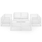 vidaXL Set de salón de jardín de 9 piezas blanco madera maciza pino vidaXL Set de salón de jardín de 9 piezas blanco madera maciza pino