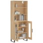 vidaXL Aparador alto madera contrachapada color roble 69,5x34x180 cm vidaXL Aparador alto madera contrachapada color roble 69,5x34x180 cm