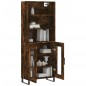 vidaXL Aparador alto madera contrachapada roble ahumado 69,5x34x180 cm vidaXL Aparador alto madera contrachapada roble ahumado 69,5x34x180 cm