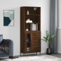 vidaXL Aparador alto madera contrachapada marrón roble 69,5x34x180 cm vidaXL Aparador alto madera contrachapada marrón roble 69,5x34x180 cm