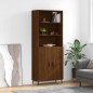 vidaXL Aparador alto madera contrachapada marrón roble 69,5x34x180 cm vidaXL Aparador alto madera contrachapada marrón roble 69,5x34x180 cm