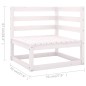 vidaXL Set de salón de jardín de 9 piezas blanco madera maciza pino vidaXL Set de salón de jardín de 9 piezas blanco madera maciza pino