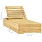 vidaXL Tumbona de jardín con mesa y cojín de madera de pino impregnada vidaXL Tumbona de jardín con mesa y cojín de madera de pino impregnada
