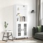 vidaXL Aparador alto madera contrachapada blanco 69,5x34x180 cm vidaXL Aparador alto madera contrachapada blanco 69,5x34x180 cm