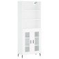 vidaXL Aparador alto madera contrachapada blanco 69,5x34x180 cm vidaXL Aparador alto madera contrachapada blanco 69,5x34x180 cm