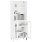vidaXL Aparador alto madera contrachapada blanco 69,5x34x180 cm vidaXL Aparador alto madera contrachapada blanco 69,5x34x180 cm