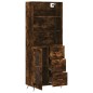 vidaXL Aparador alto madera contrachapada roble ahumado 69,5x34x180 cm vidaXL Aparador alto madera contrachapada roble ahumado 69,5x34x180 cm