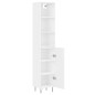 vidaXL Aparador alto madera contrachapada blanco 34,5x34x180 cm
