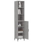 vidaXL Aparador alto madera contrachapada gris Sonoma 34,5x34x180 cm vidaXL Aparador alto madera contrachapada gris Sonoma 34,5x34x180 cm