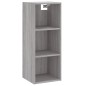 vidaXL Aparador alto madera contrachapada gris Sonoma 34,5x34x180 cm vidaXL Aparador alto madera contrachapada gris Sonoma 34,5x34x180 cm