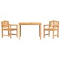 vidaXL Juego de comedor para jardín 3 pzas madera maciza de teca vidaXL Juego de comedor para jardín 3 pzas madera maciza de teca