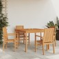 vidaXL Juego de comedor para jardín 5 piezas madera maciza de teca vidaXL Juego de comedor para jardín 5 piezas madera maciza de teca