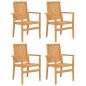 vidaXL Juego de comedor para jardín 5 piezas madera maciza de teca vidaXL Juego de comedor para jardín 5 piezas madera maciza de teca