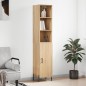 vidaXL Aparador de madera contrachapada roble Sonoma 34,5x34x180 cm vidaXL Aparador de madera contrachapada roble Sonoma 34,5x34x180 cm