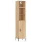 vidaXL Aparador de madera contrachapada roble Sonoma 34,5x34x180 cm vidaXL Aparador de madera contrachapada roble Sonoma 34,5x34x180 cm