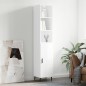 vidaXL Aparador alto madera contrachapada blanco brillo 34,5x34x180 cm vidaXL Aparador alto madera contrachapada blanco brillo 34,5x34x180 cm