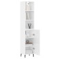 vidaXL Aparador alto madera contrachapada blanco brillo 34,5x34x180 cm vidaXL Aparador alto madera contrachapada blanco brillo 34,5x34x180 cm