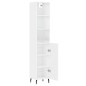 vidaXL Aparador alto madera contrachapada blanco brillo 34,5x34x180 cm vidaXL Aparador alto madera contrachapada blanco brillo 34,5x34x180 cm
