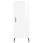 vidaXL Aparador alto madera contrachapada blanco brillo 34,5x34x180 cm vidaXL Aparador alto madera contrachapada blanco brillo 34,5x34x180 cm