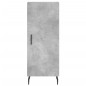 vidaXL Aparador de madera contrachapada gris hormigón 34,5x34x180 cm