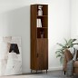 vidaXL Aparador alto madera contrachapada roble marrón 34,5x34x180 cm vidaXL Aparador alto madera contrachapada roble marrón 34,5x34x180 cm