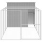vidaXL Caseta perros corral acero galvanizado gris claro 214x457x181cm