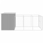 vidaXL Caseta perros corral acero galvanizado gris claro 214x457x181cm