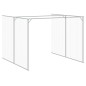 vidaXL Caseta perros corral acero galvanizado gris claro 214x457x181cm