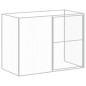 vidaXL Caseta perros corral acero galvanizado gris claro 214x457x181cm