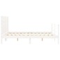 vidaXL Estructura de cama con cabecero madera maciza blanco 160x200 cm vidaXL Estructura de cama con cabecero madera maciza blanco 160x200 cm