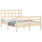 vidaXL Estructura de cama con cabecero madera maciza 140x190 cm vidaXL Estructura de cama con cabecero madera maciza 140x190 cm