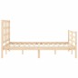 vidaXL Estructura de cama con cabecero madera maciza 140x190 cm vidaXL Estructura de cama con cabecero madera maciza 140x190 cm