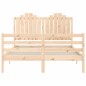 vidaXL Estructura de cama con cabecero madera maciza 140x200 cm vidaXL Estructura de cama con cabecero madera maciza 140x200 cm